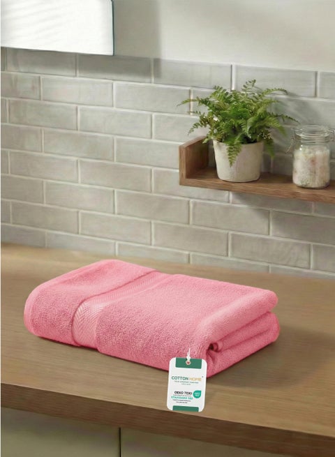 Cotton Home Premium Cotton Towel 40x70cm Hand Towel 600 GSM Quick Dry Highly Absorbent Thick Bathroom SoftTowels for Bath And Spa Lightweight, Quick Dry and Durable Pink